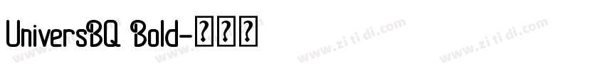 UniversBQ Bold字体转换